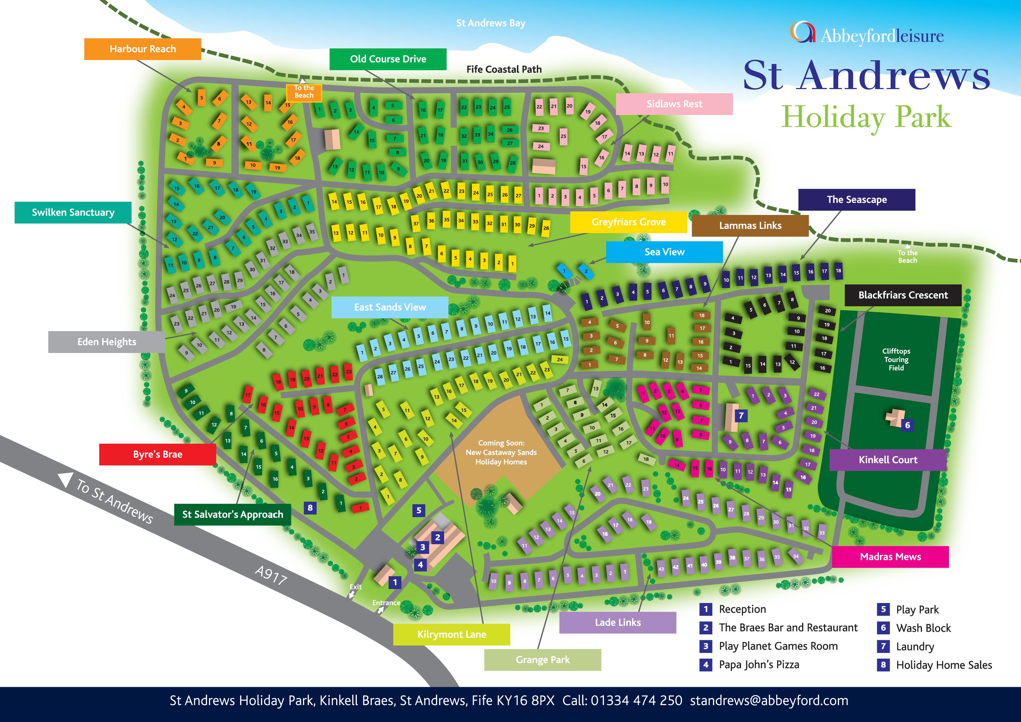 St Andrews Holiday Park at Kinkell Braes, Fife Abbeyford Leisure